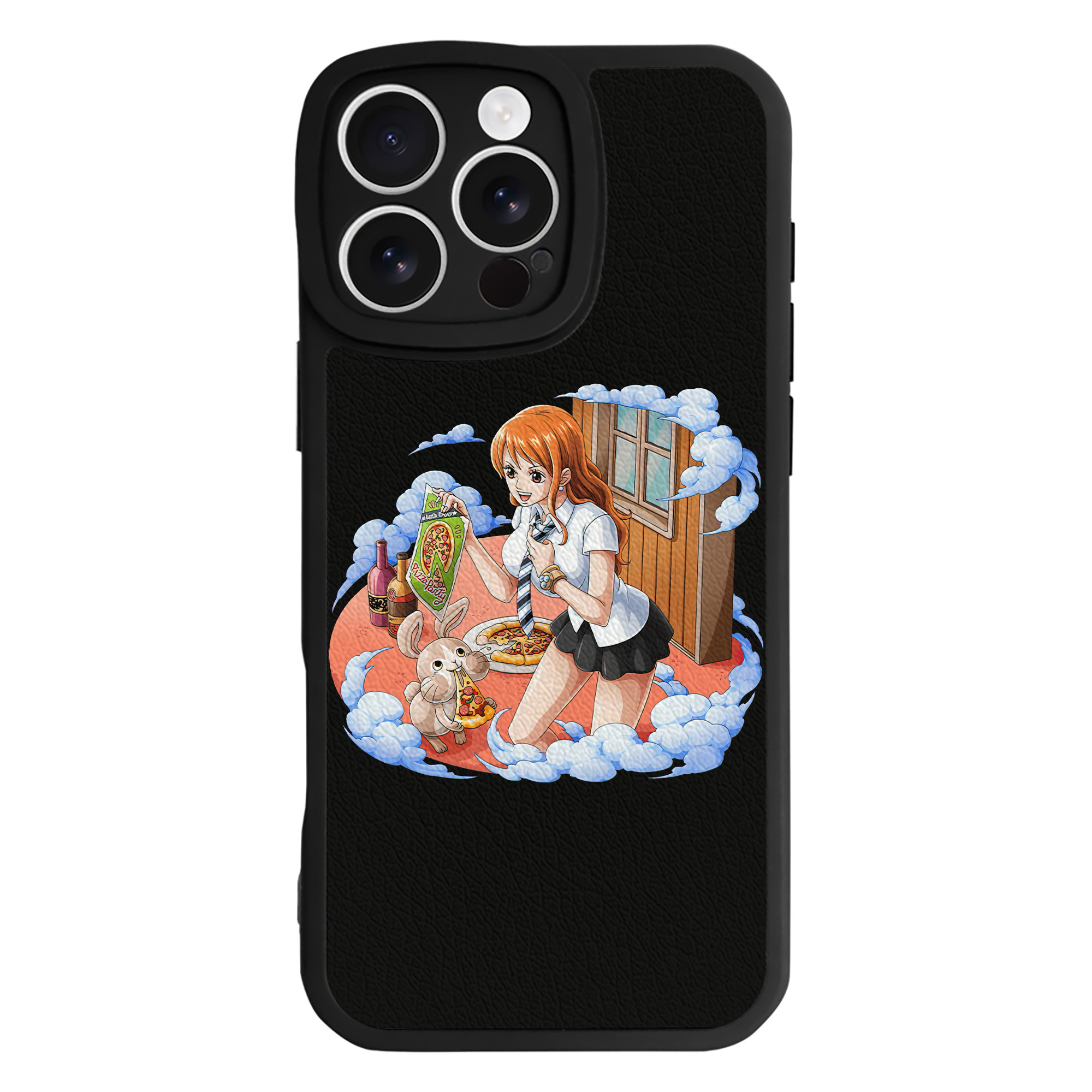 （画像用） ワンピース ナミ ONE PIECE Nami 【iPhone 16シリーズ対応】シリコンスマホケース（レザー調） 材質：シリコン
